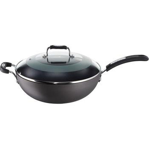 TEFAL A6369444 32CM Hard Anodised Wok With Lid