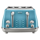 Delonghi Icona Capitals 4 Slice Toaster Lisbon Azure CTOC4003AZ