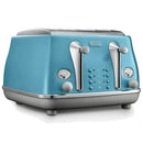 Delonghi Icona Capitals 4 Slice Toaster Lisbon Azure CTOC4003AZ