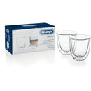 DELONGHI DBWALLCAPP Double Wall Cappuccino Glasses 2 Pack