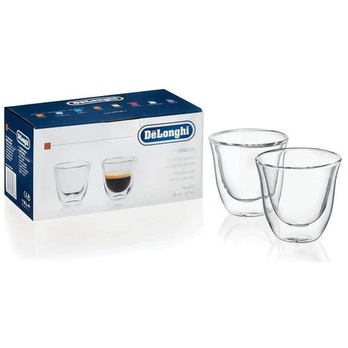 DELONGHI DBWALLESP 2 Pack Double Wall Espresso Glasses
