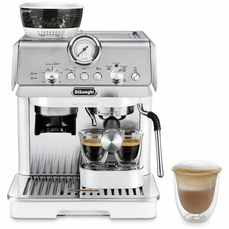 Delonghi La Specialista Arte Manual Pump Coffee Machine White EC9155W