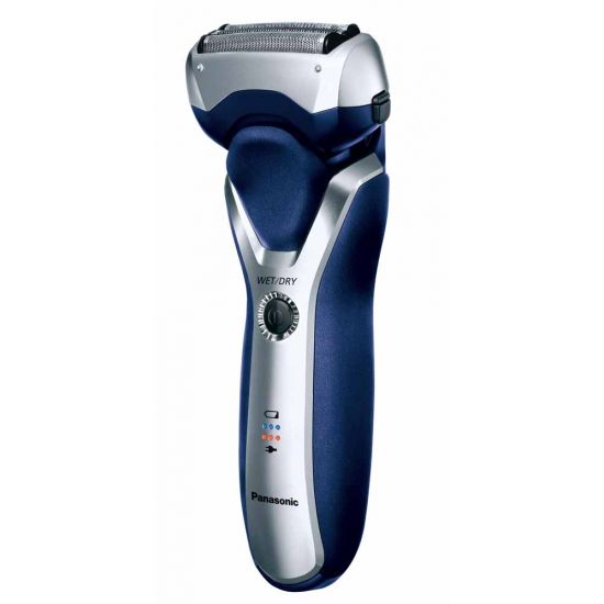 Panasonic 3 Blade Rechargeable Shaver Silver Blue ES-RT37S541