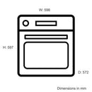 Electrolux 60cm EVEP618DSD Built-In Combi-Steam Oven Dimensions