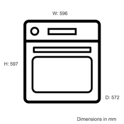 Electrolux 60cm EVEP618DSD Built-In Combi-Steam Oven Dimensions