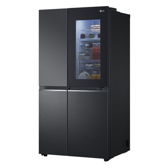 LG Side By Side Refrigerator With Instaview 655L GS-VB655MBL