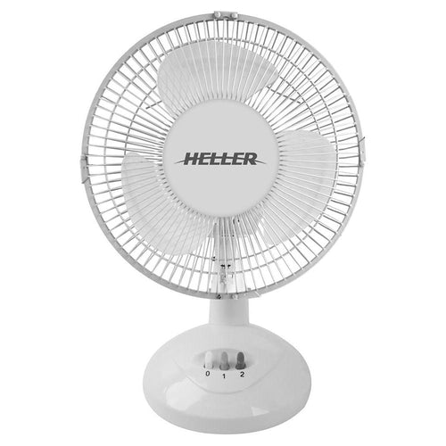 Heller HHDF23S 23CM White Desk Fan