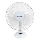 Heller HHDF30S 30cm White Desk Fan 3 Speed Air Cooler Cooling Tilt Oscillating