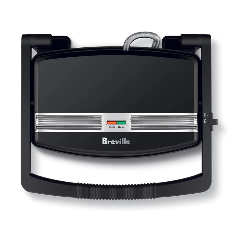 Breville Sandwich Press Flat Plate Matte Black Chrome LSG842MTB