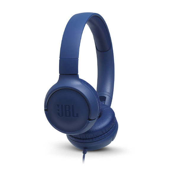 JBL T500 Wired On Ear Headphones Blue 4306353