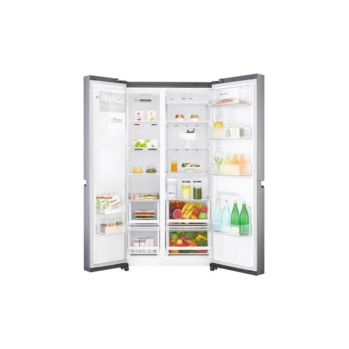 LG GSL668PNL 668L Side by Side Fridge with Non Plumbed Ice & Water Dispenser
