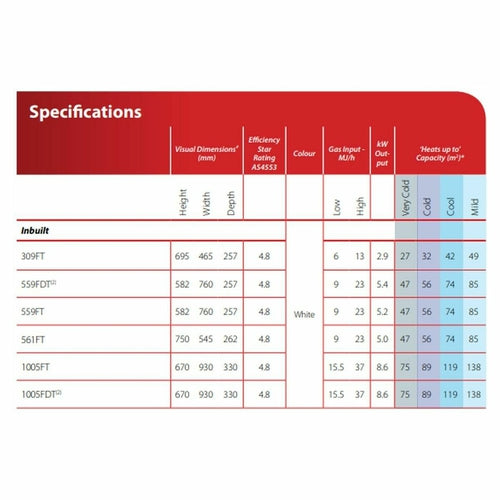 Rinnai EnergySaver Flued Natural Gas Heater K309FTN
