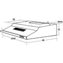 Robinhood RCA2AI6WH 60cm Fixed Rangehood Size