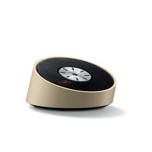 Gold portable clock/speaker